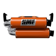 Hmf Dual Slip-on Can-am Outlander 25-26 Orange Crush Wturn Down Black
