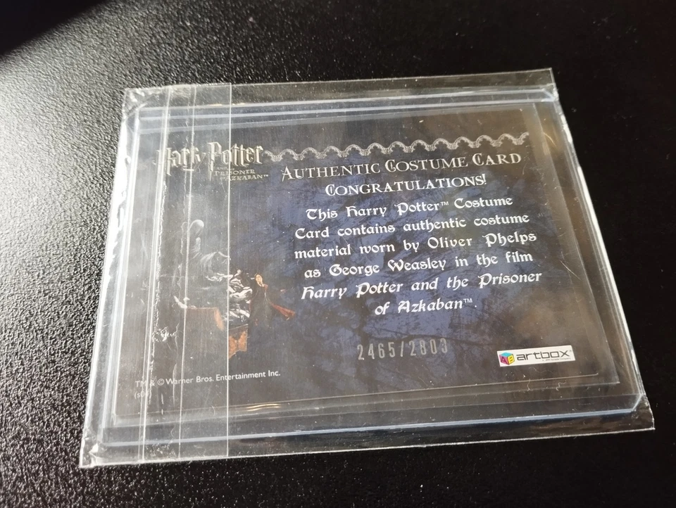 Harry Potter Prisoner Azkaban George Weasley Oliver Phelps Costume Card Limited - Image 2 of 4