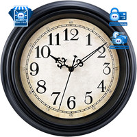 Wanduhr Klassisch 25Cm Ruhig Retro Schwarz Batteriebetrieben FüR Wohnzimmer
