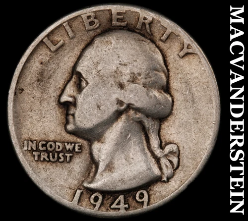 1949-D Washington Quarter- Silver- Scarce Better Date No Reserve #J1040