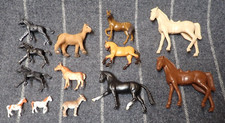 13 Plastic / Rubber Horse Lot, Misc. Manufactures - 1 Breyer Reeves