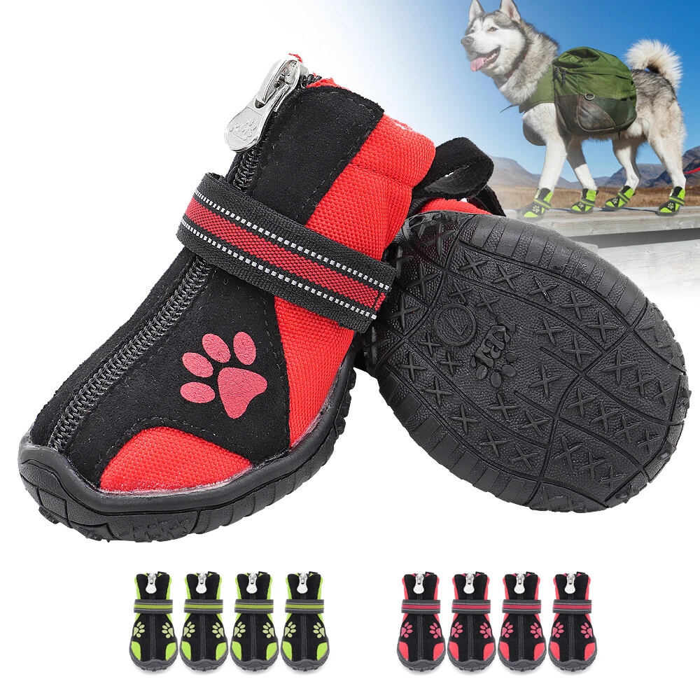 Waterproof Non Slip Dog Walk Shoes Reflective Warm Dog Booties