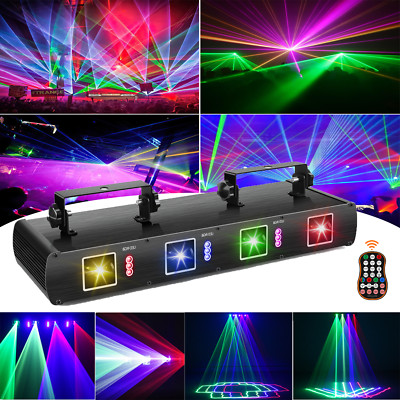 460mW RGB Laser Projektor LED Bühnenlicht Fernbedienung DMX DJ Party Lichteffekt