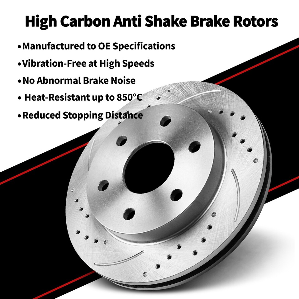 Front Rotors + Brake Pads for Toyota Camry Avalon Sienna Solara Lexus