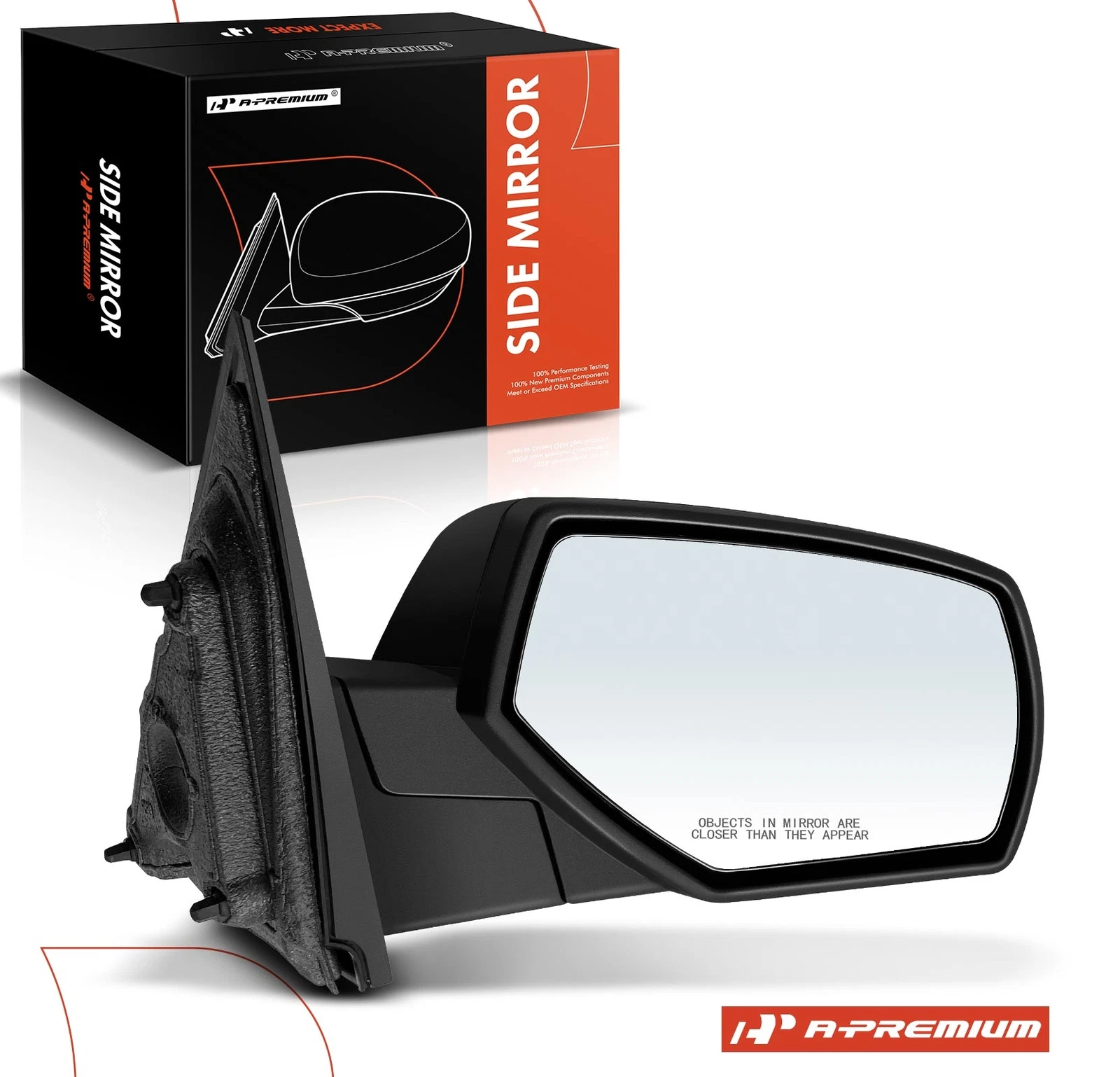 A-Premium Passenger Manual Mirror w/ Manual Fold for Chevy Silverado 1500 14-18