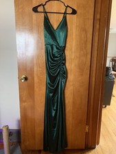 Green bridesmaid / prom dress