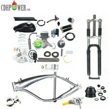 CDHPOWER Gas Bicycle Frame 2.4L & 26" Suspension Fork & PK80 Motor Kit 40MM 80CC