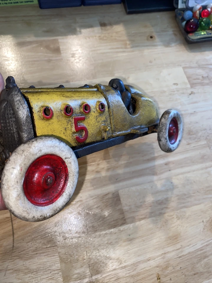 NASCAR Amarillo Juguete Coche de Carreras HOTROD RATROD Hierro Fundido Metal Coche Camión Automático Foto 2 de 4