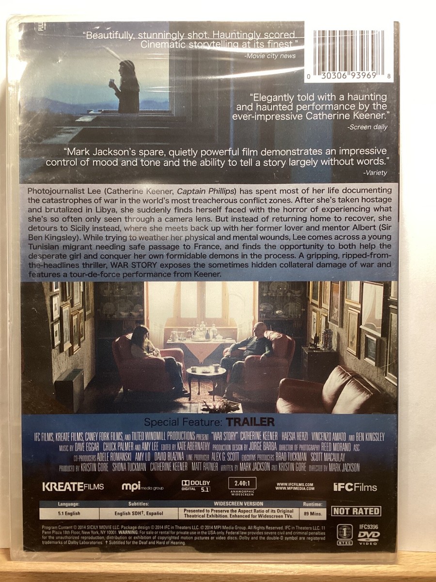 War Story (DVD, 2014) Catherine Keener Ben Kingsley