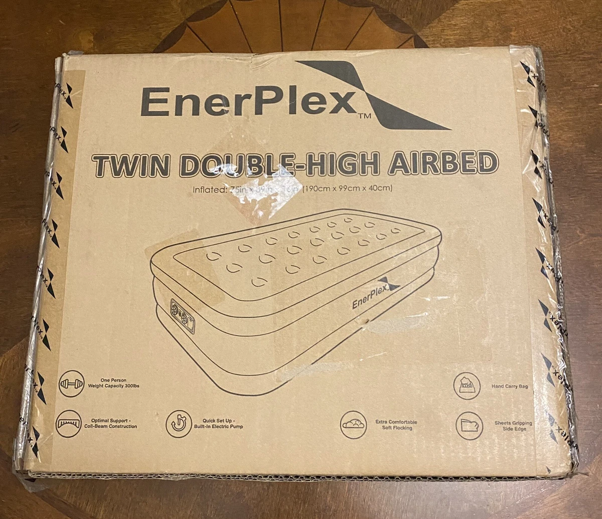 EnerPlex Double High Air Mattress Twin Sized AirBed Camping Home