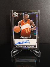 #'d 1/1 AUTO 💥 DOMINIQUE WILKINS SSP 2024 Leaf Metal Black Ice Signature HOF
