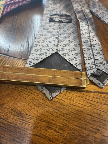 PAUL DIONE GREY CIRCLES DRESS SUIT DESIGNER NECKTIE TIE FREE SHIPPING - Picture 4 of 4