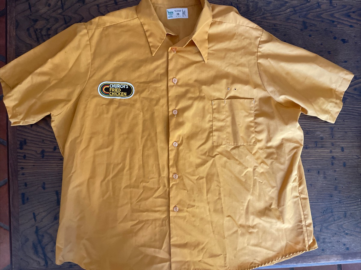 Vintage Church's Chicken Original Uniform Bowling Shirt Patch