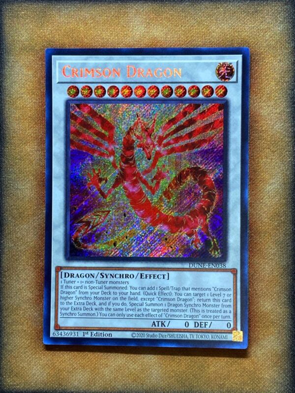 Crimson Dragon - DUNE-EN038 - Quarter Century Secret Rare - 1st