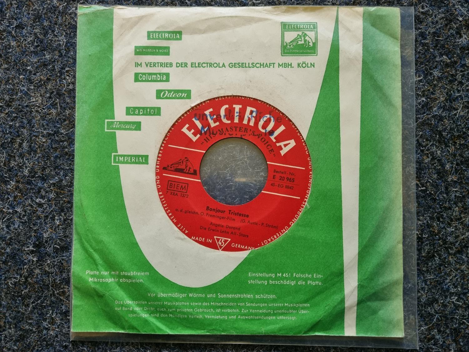 7"" Single Vinyl Angele Durand - Bonjour tristesse/ Chanson d'amour /Manhattan Tr