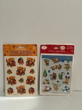 Vintage Sticker Packs Fall And Christmas Set Of 2 By Hallmark  Amscan