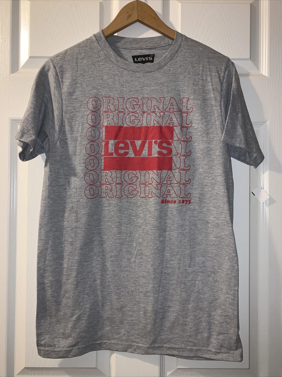 Mens grey levis clearance t shirt