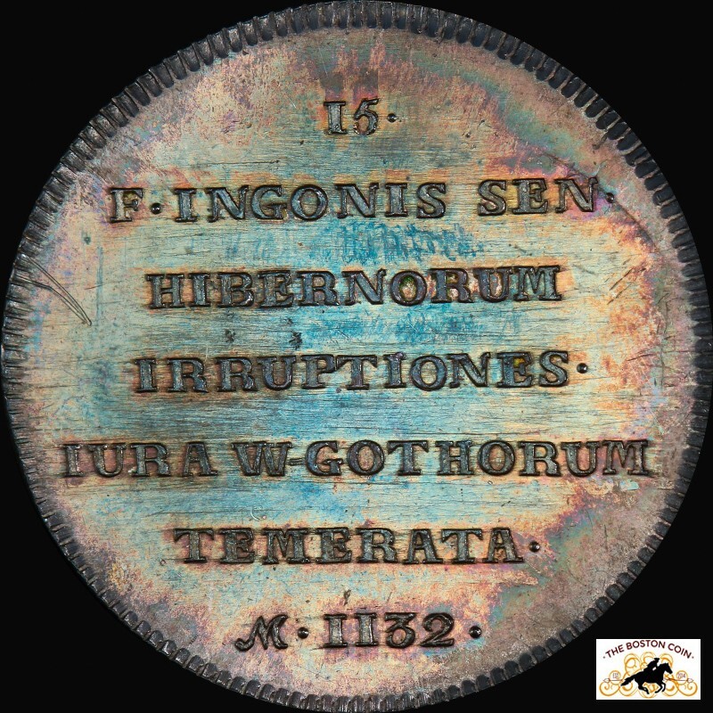 1728-45 PCGS MS 64 SWEDEN MEDAL Ragnald Knaphovade MONSTER TONED
