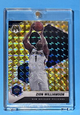 Zion Williamson RARE GOLD REFRACTOR PRIZM INVESTMENT CARD SSP MOSAIC MVP MINT | eBay Zion Williamson RARE GOLD REFRACTOR PRIZM INVESTMENT CARD SSP MOSAIC MVP MINT | eBay
