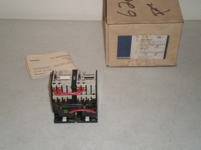 New! Siemens C211R13 Reversing Contactor 120 VAC Coils, 9 Amp, 3 Pole, C21AC*3