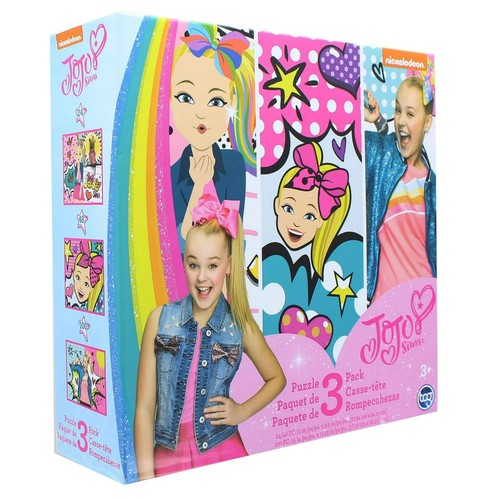 JOJO SIWA 3 Pack Puzzle Fiocco Bambini Puzzle Divertente 24/48 e 100 Pezzi Nuovo - Foto 3 di 3