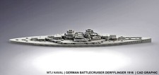 SMS Derfflinger WW1 German Battlecruiser 1:1250/1:1800/1:2400 scales