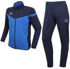 Mizuno Men Basic Training Suit Set Navy Soccer Jacket Pant Jersey P2MC674326