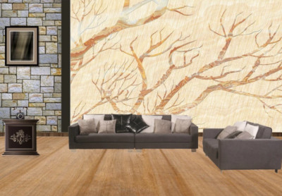3D Brown Branches ZHU2361 Wallpaper Wall Mural Print Removable Self-adhesive Amy