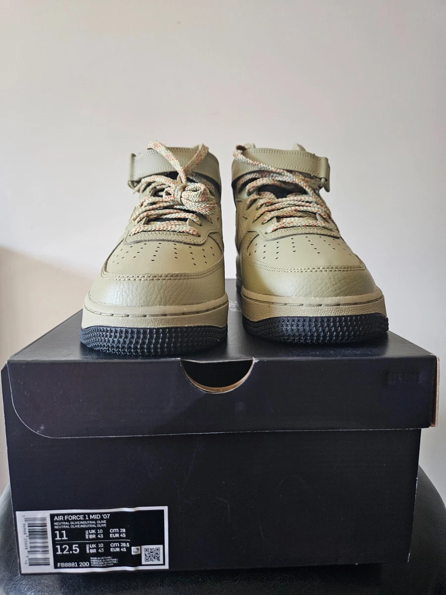 NIKE AIR FORCE 1 MID ‘07 "NEUTRAL OLIVE" Nike Air Force 1 Mid '07 'Neutral Olive' FB8881-200