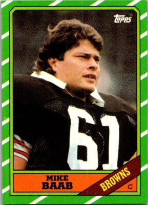 1986 Topps #192 Mike Baab football card 5ZZZ
