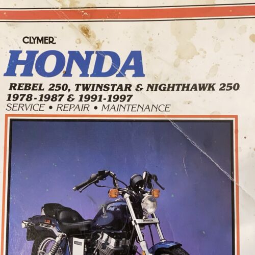 Clymer Honda 250 Rebel Twinstar Nighthawk Repair Service Manual M324-4 1978 1997 - Picture 2 of 15