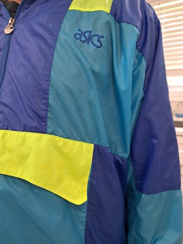 Vintage Asics Colorblock Oversized Anorak Windbreaker w/ Hood XL - Picture 17 of 17