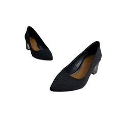 Donald Pliner Women s Black Suzette Pointed Toe Blocked Heels Size 6M