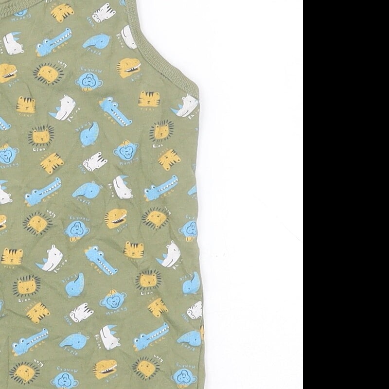 George Boys Green 100percent Cotton Basic Tank Size 9-10 Years Round Neck Pullover - A image 10