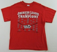 BOSTON RED SOX 2013 American League Champions Fall Classic Red T Shirt Size L