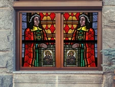 3D People Pattern A303 Window Film Print Sticker Cling Stained Glass UV Sinsin