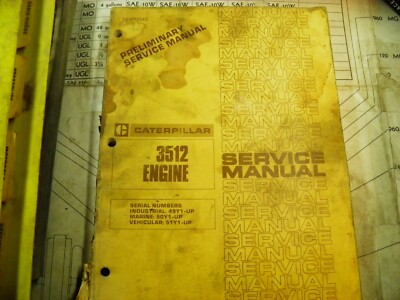 CAT Caterpillar 3512 ENGINE SERVICE MANUAL 49Y 50Y 51Y