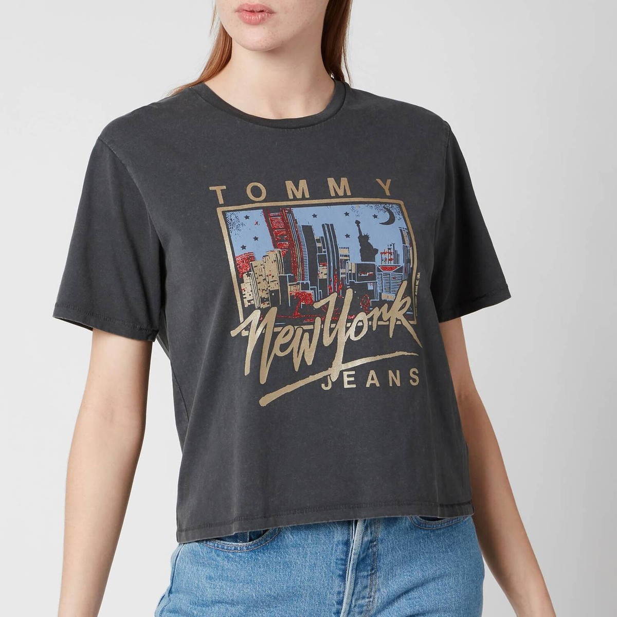 トップス melt the lady cropped game T-shirt denim トップス melt the lady cropped game T-shirt denim トップス