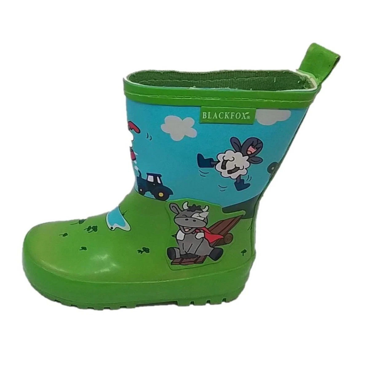 Black fox top wellington boots