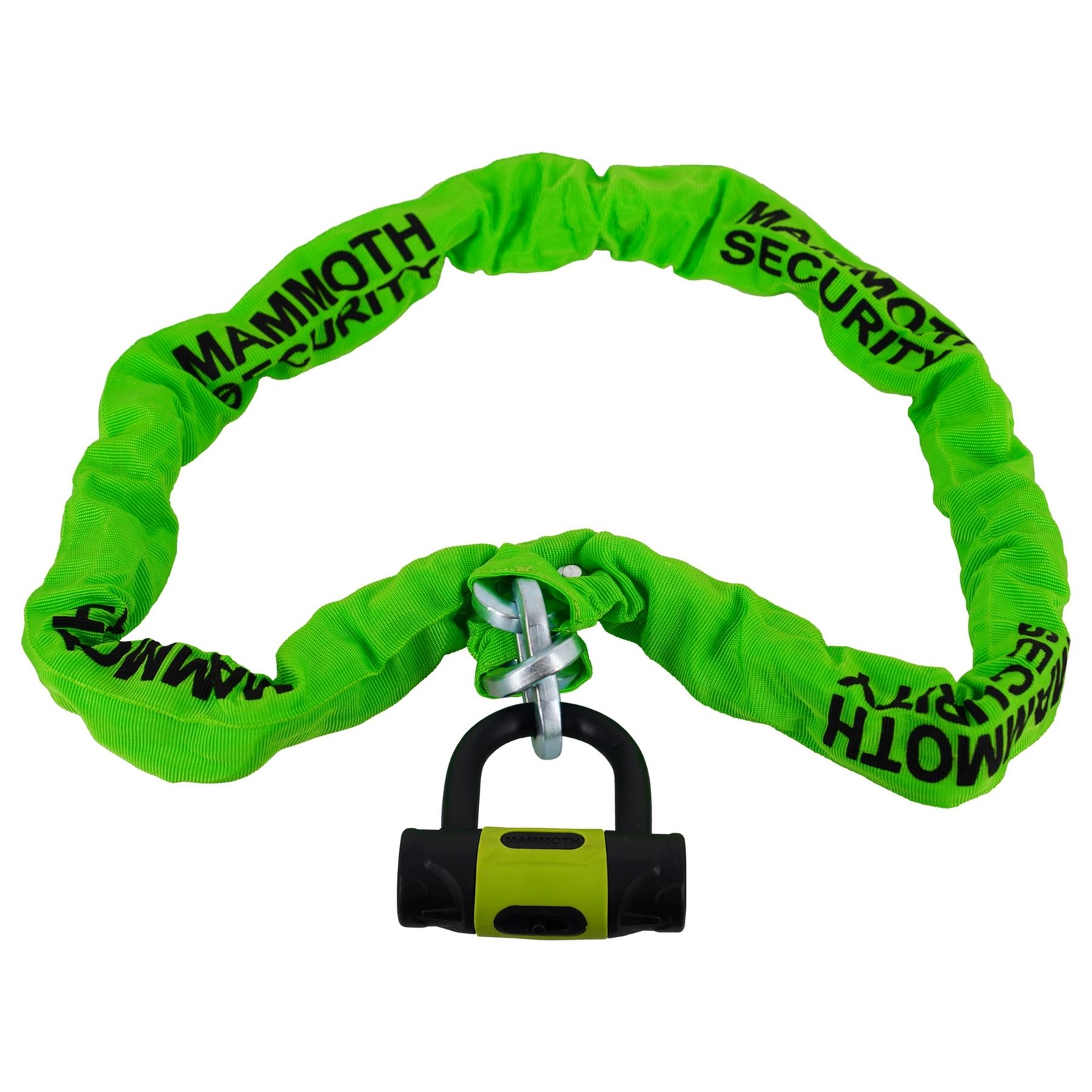 Mammoth Motorcycle 10mm x 1.5M Square Chain & D-Lock Scooter Quad Security