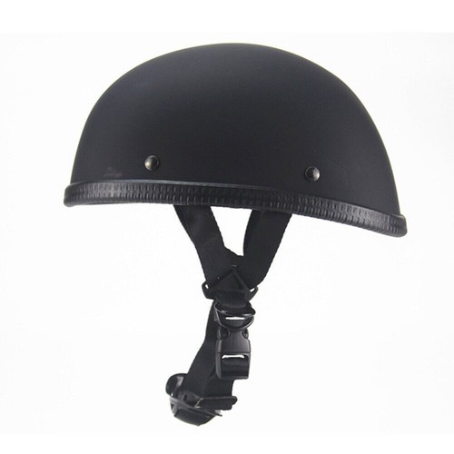 DOT Motorcycle Half Helmet Skull Cap Motorbike Scooter Chopper Moto Casco - Foto 9 di 10