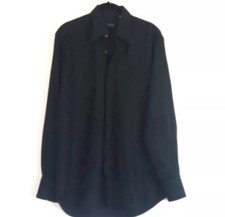 Vintage Versace Classic V2 Mens 15 38 Dress Shirt Long Sleeves Blue Geo Print 