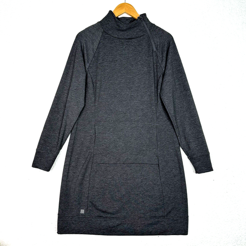 Title Nine Guthrie Kleid Damen Gr. L grau French Terry Outdoor Camping Active