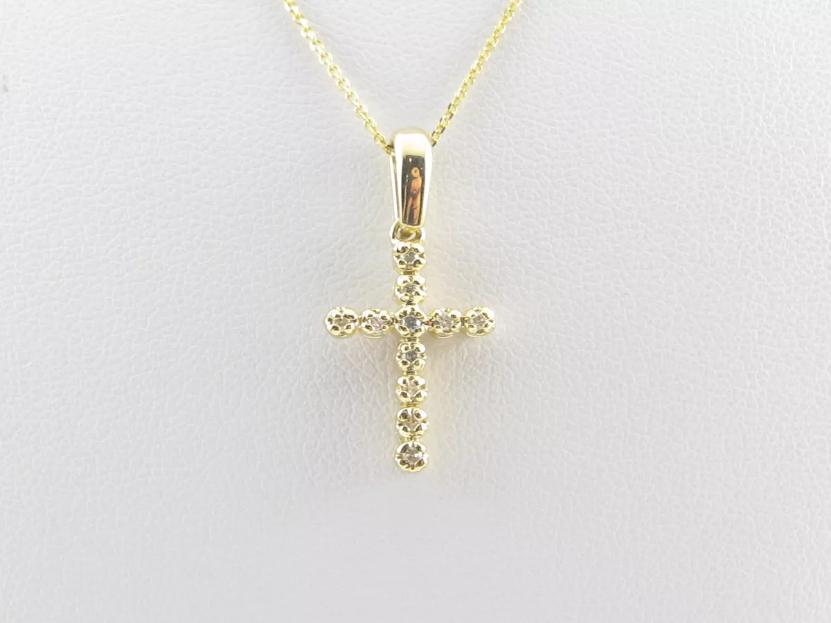 Children's cross on sale necklace white gold