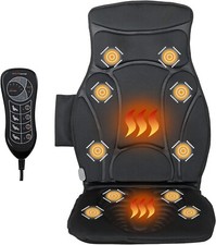 Heated Massager Car Seat Cover Back Full Body Chair Pad Vibration Home Office Re