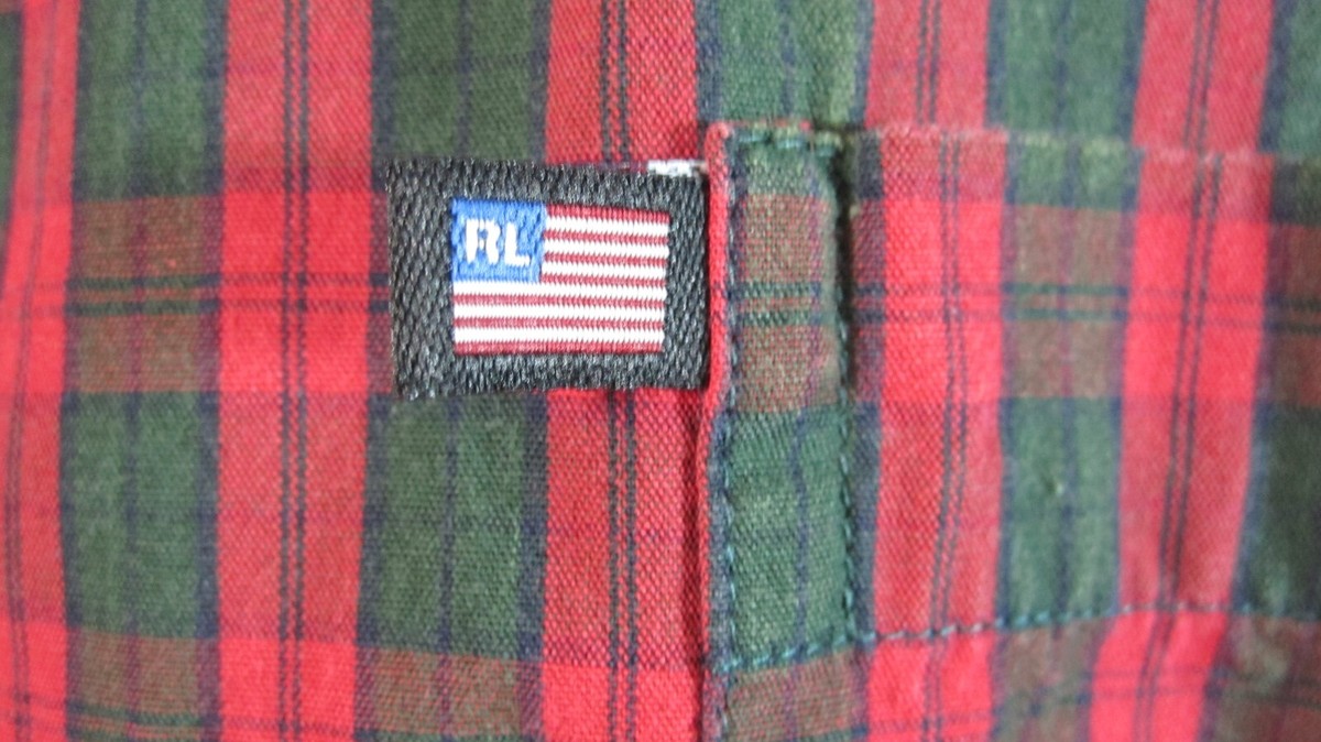 トップス 90s Polo Ralph Lauren check flap shirt 90s Polo Ralph Lauren check flap shirt