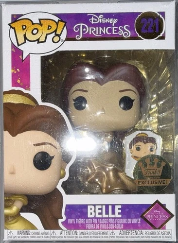 Funko Pop! Disney Princess Belle #221 Exclusive Vinyl Figure with Pin