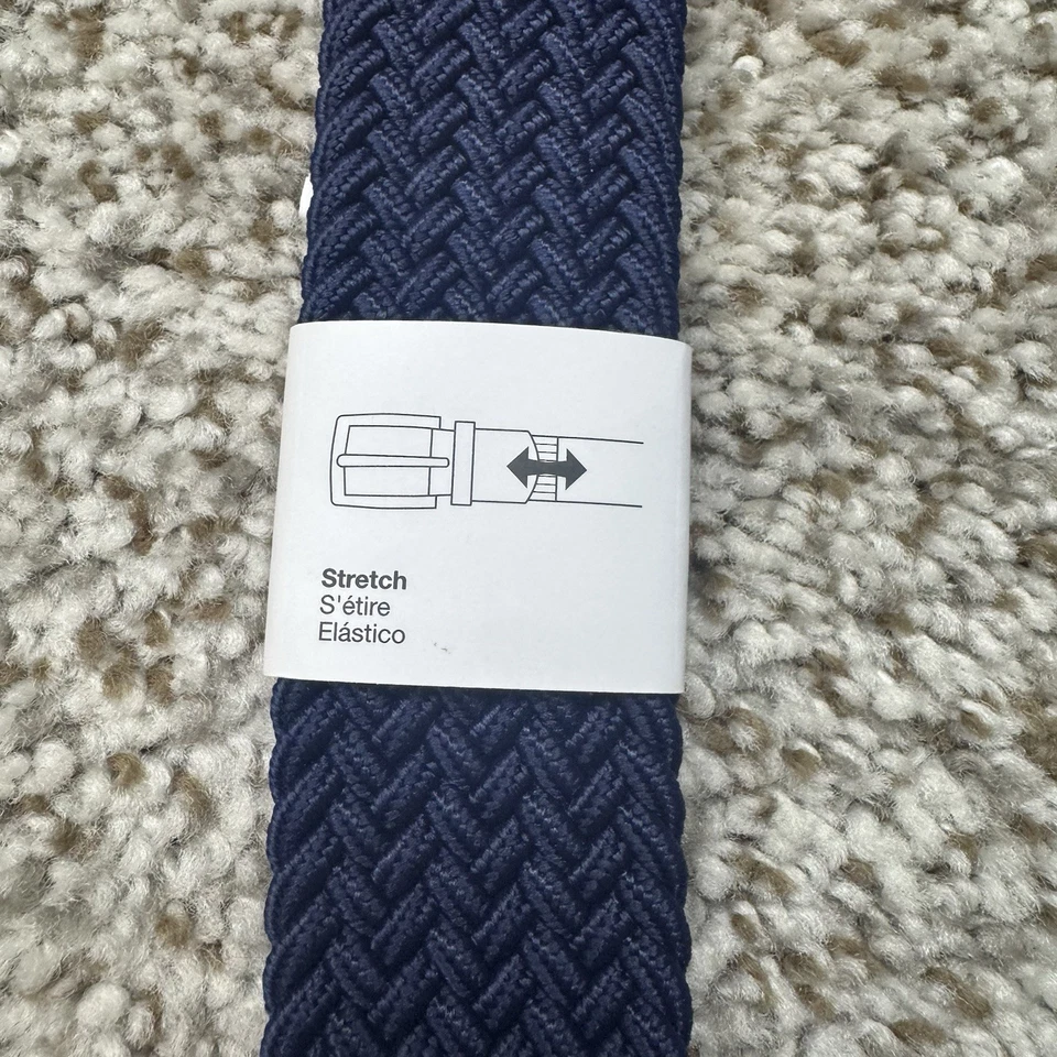 Nike Golf G-Flex Belt Navy Blue Weave Stretch Woven Webbed Men's Small 30-32 New - Image 4 of 4