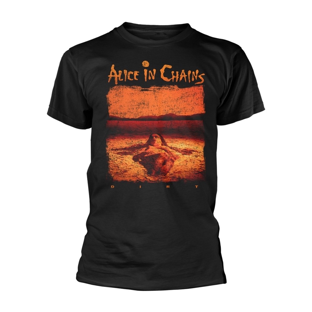 ALICE IN CHAINS - DISTRESSED DIRT BLACK T-Shirt, Front - Back Print XX-Large