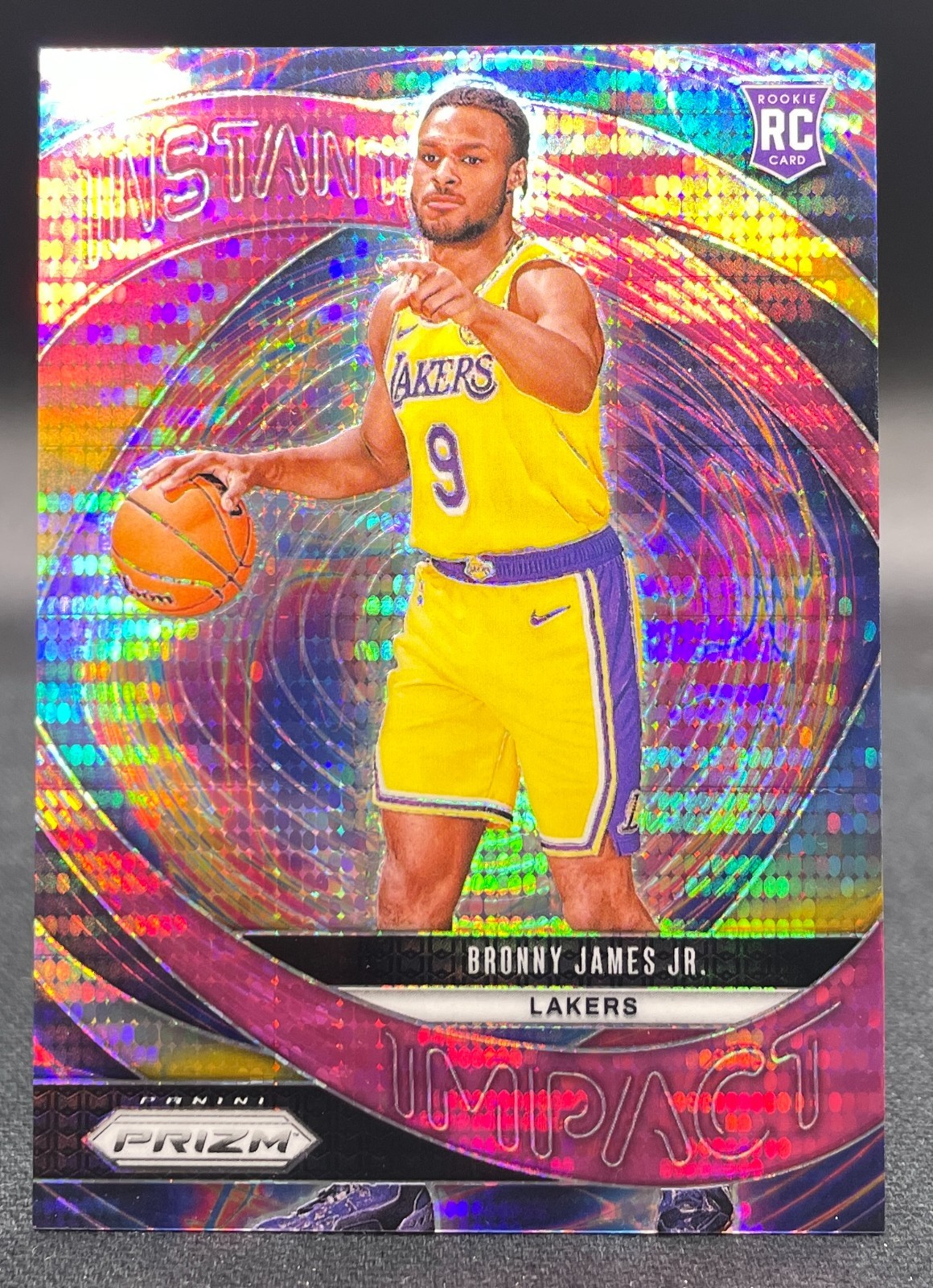 Bronny James Jr 2024-25 Prizm Instant Impact ROOKIE #9/42 Pink  Jersey # 1/1